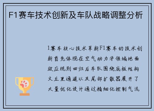 F1赛车技术创新及车队战略调整分析
